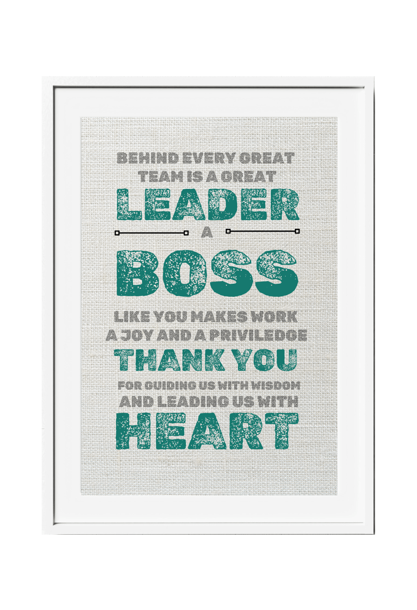 Personalized Thank You Boss Wall Art