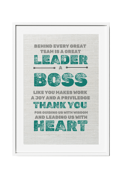 Personalized Thank You Boss Wall Art