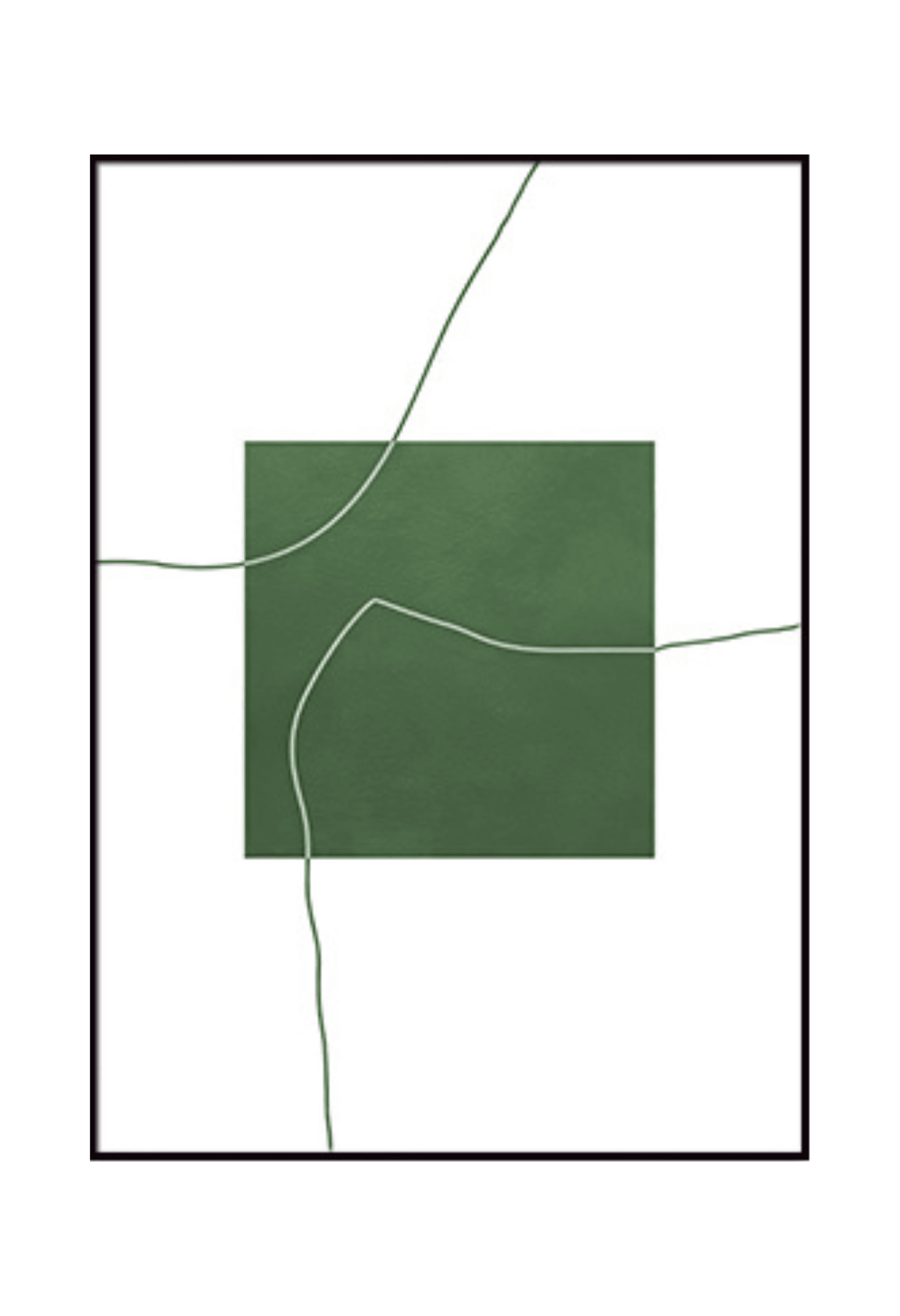 CP010 Modern Abstract Green Pattern Canvas Prints Wall Decor