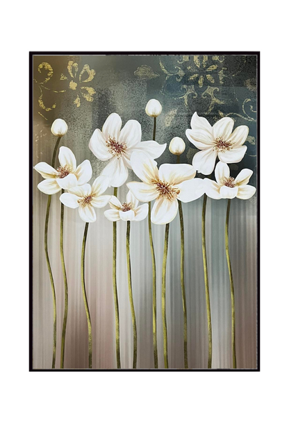 CP141 Neutral Floral Canvas Prints Wall Decor