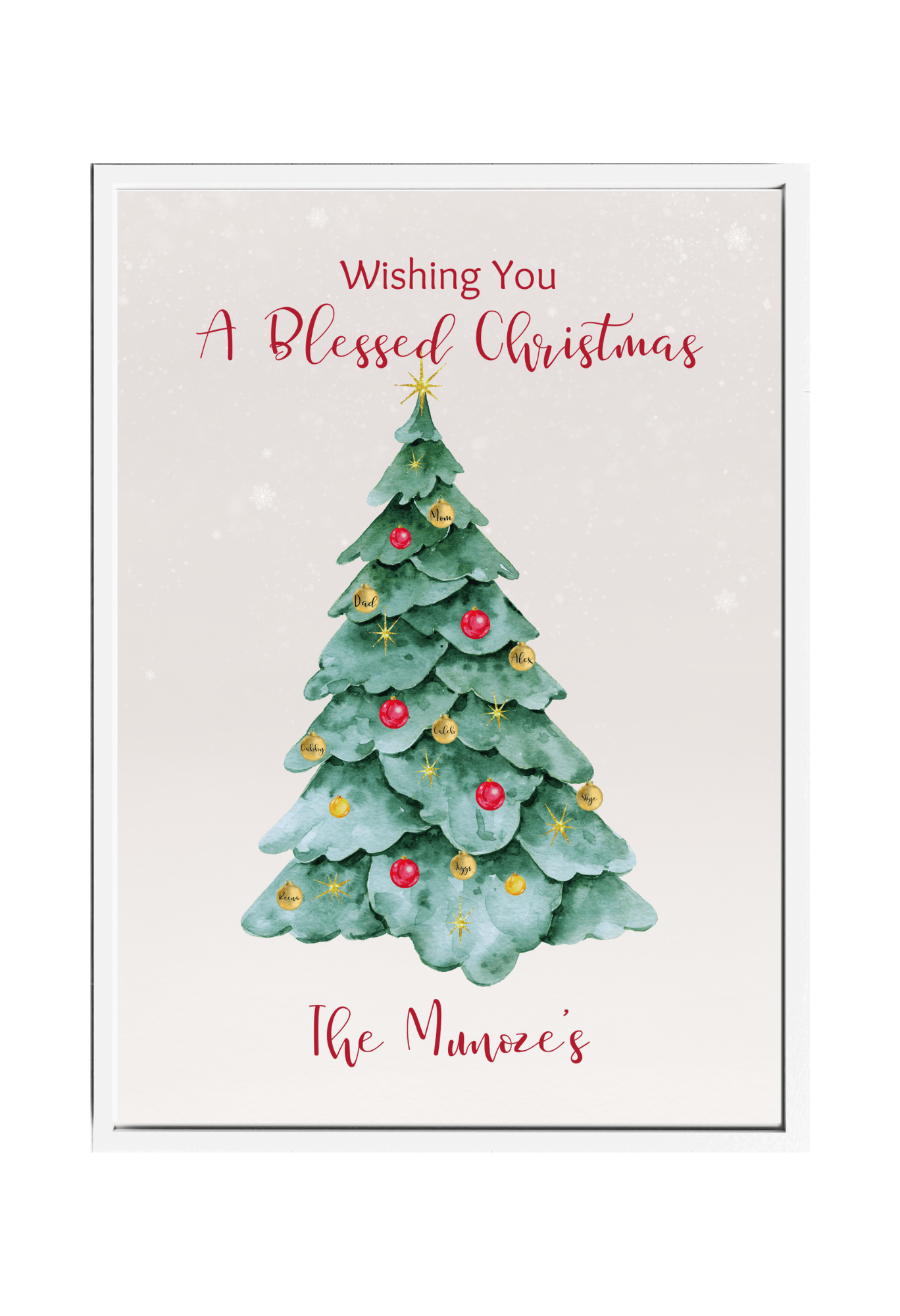Personalized Christmas Tree Wall Decor