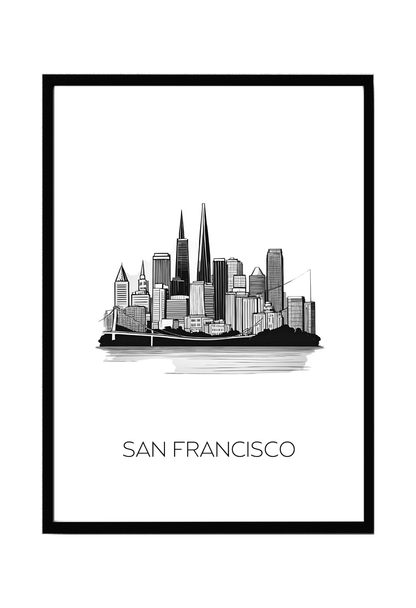 World City Skylines Wall Art