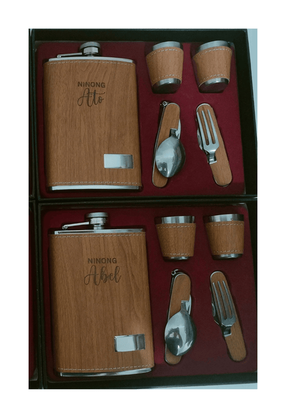 Personalized Engraved Flask Set