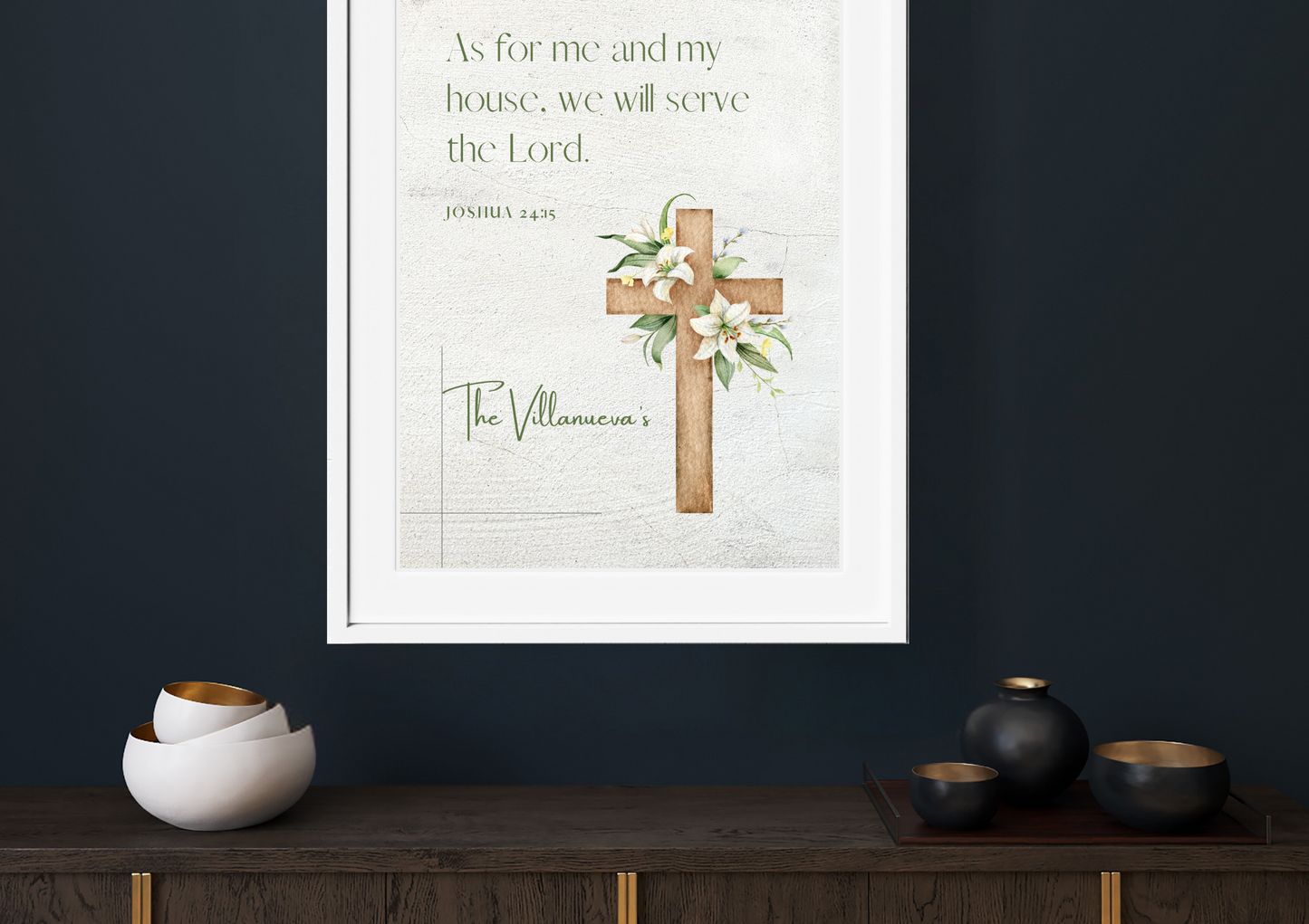 Personalized Family Bible Verse Wall Decor Joshua 24:15