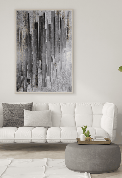 CP070 Gray Abstract Design Canvas Print Wall Decor)