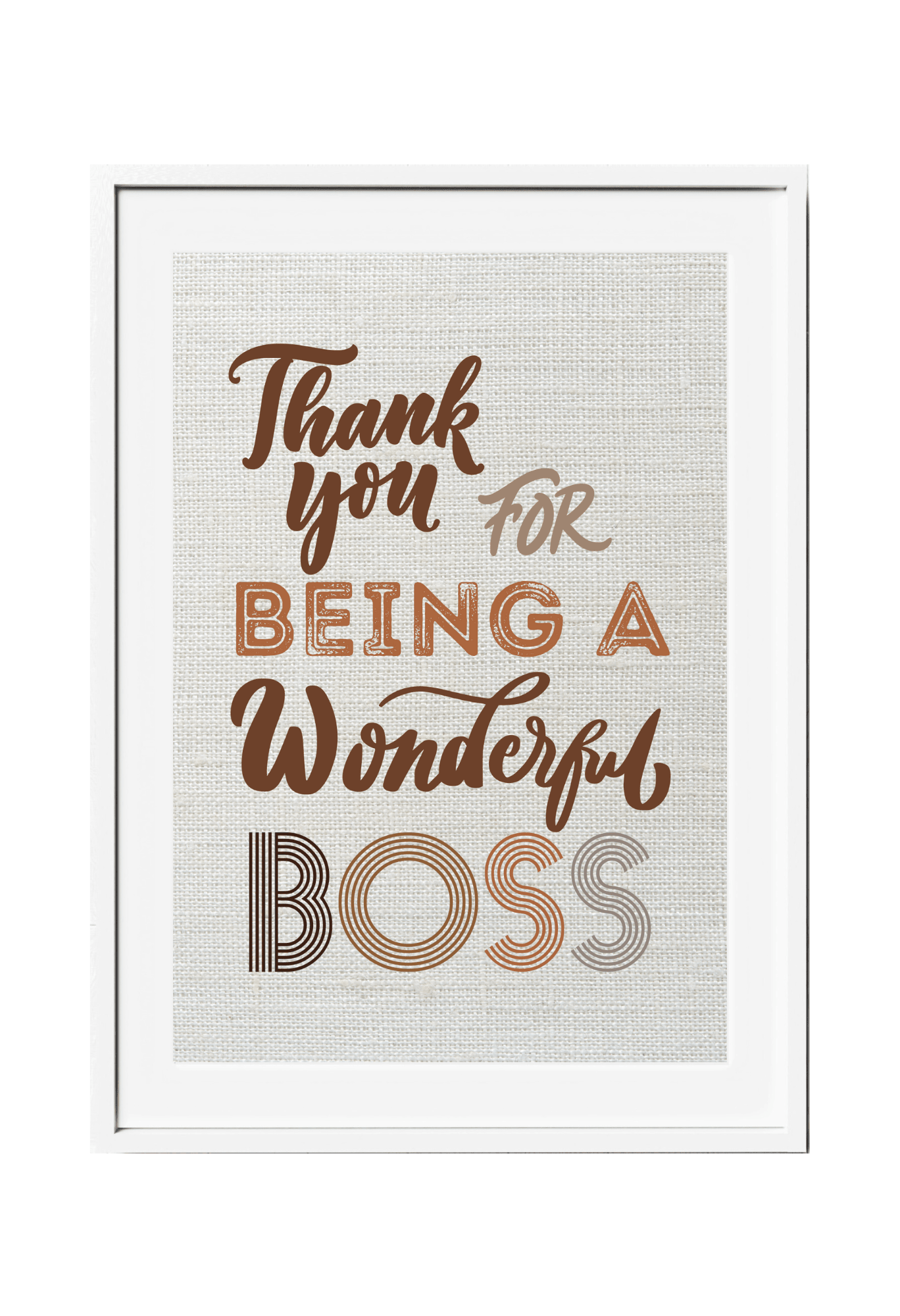 Personalized Thank You Boss Wall Art