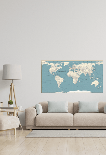 CP150 Blue Abstract Canvas Print Wall Decor