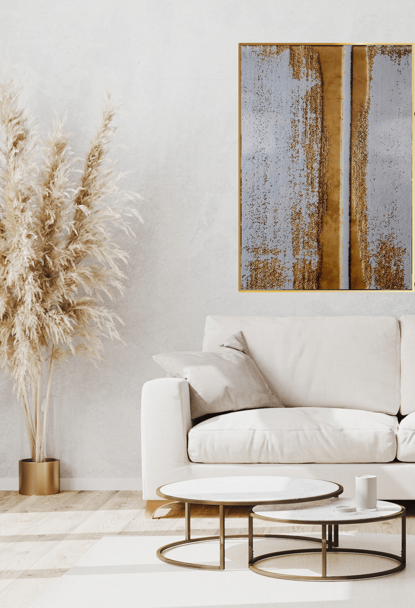 CP071 Black and Gold Abstract Design Canvas Print Wall Decor