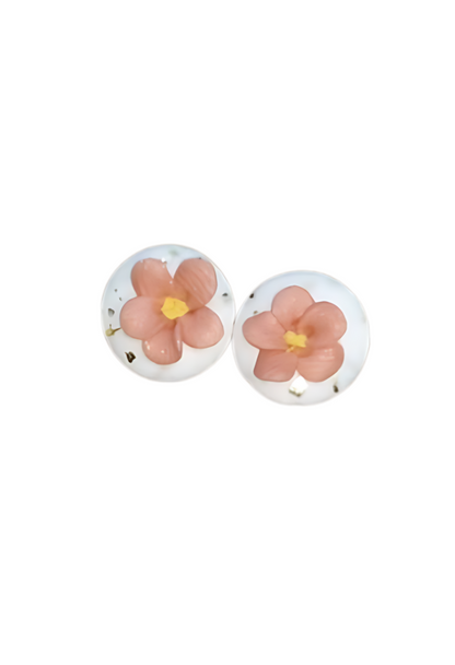 Paula's Floral Finds Handmade Tiny Bloom Polymer Clay Stud Earrings