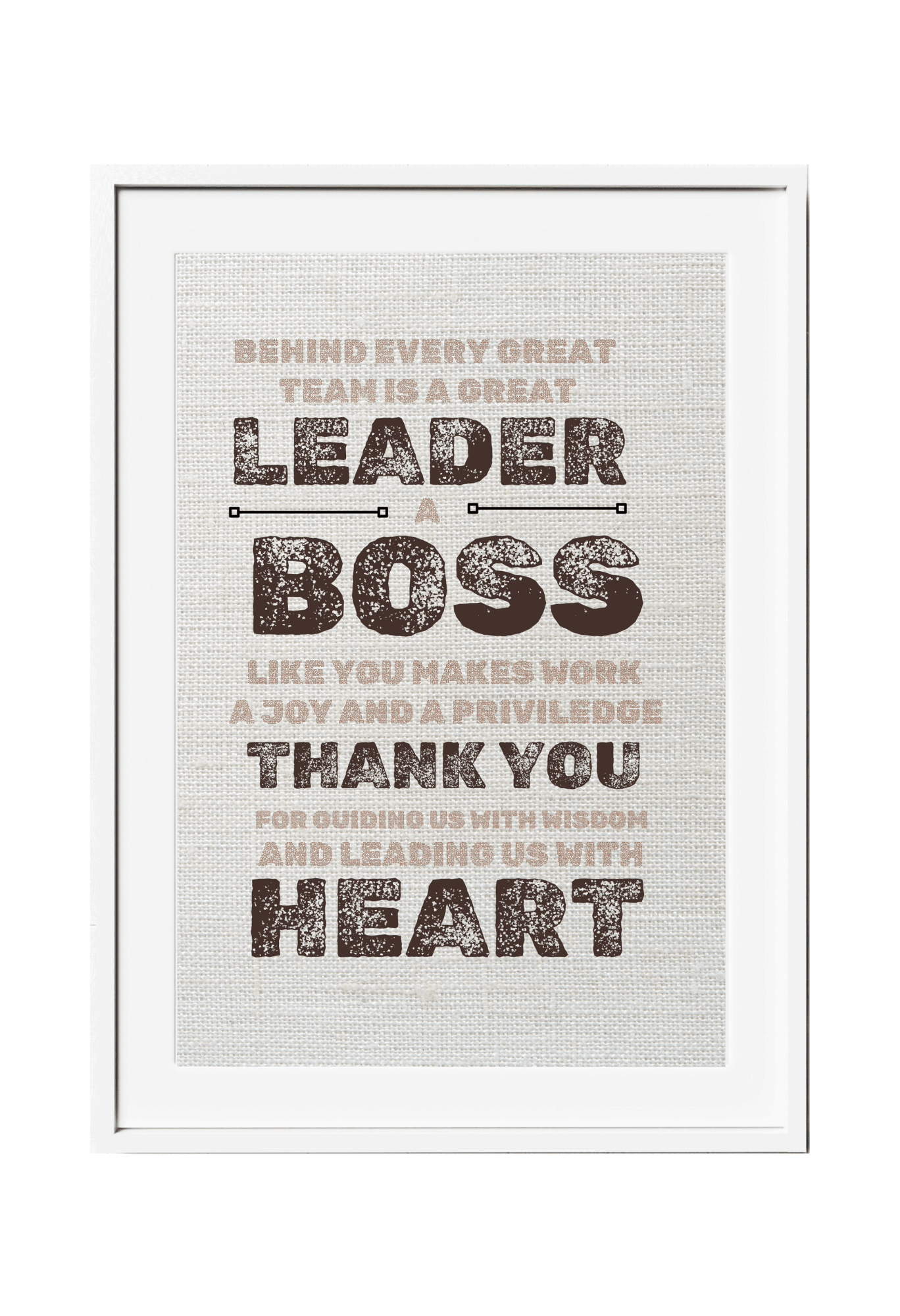 Personalized Thank You Boss Wall Art