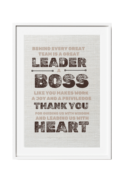 Personalized Thank You Boss Wall Art
