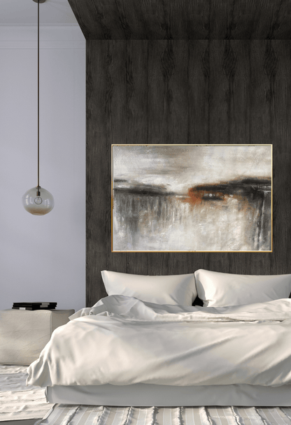 HP023 Abstract Neutral Colors Hand-Painted Wall Decor