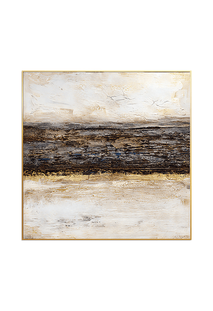 CP122 Brown and Beige Abstract Design Canvas Print Wall Decor