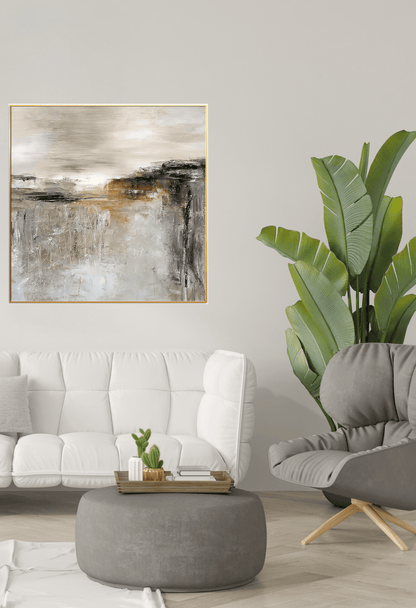 CP105 Brown and Black Abstract Canvas Print Wall Decor