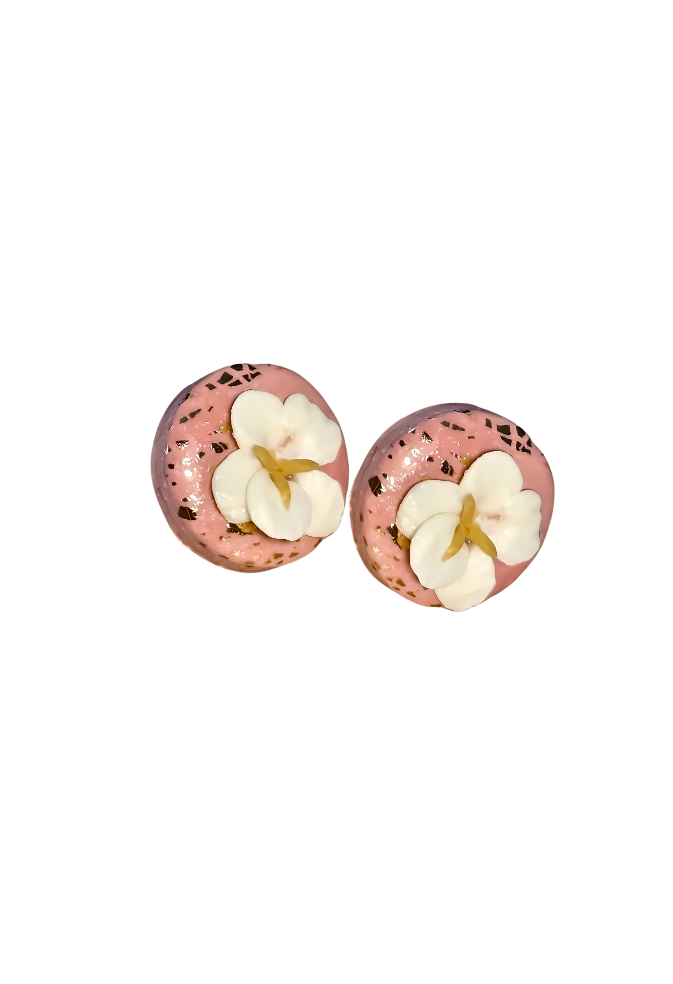 Paula's Floral Finds Handmade Tiny Bloom Polymer Clay Stud Earrings