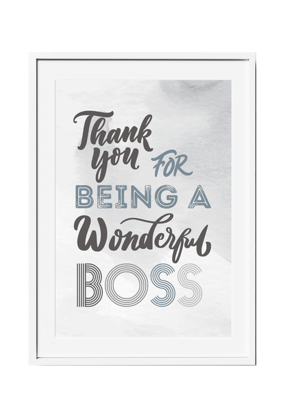 Personalized Thank You Boss Wall Art