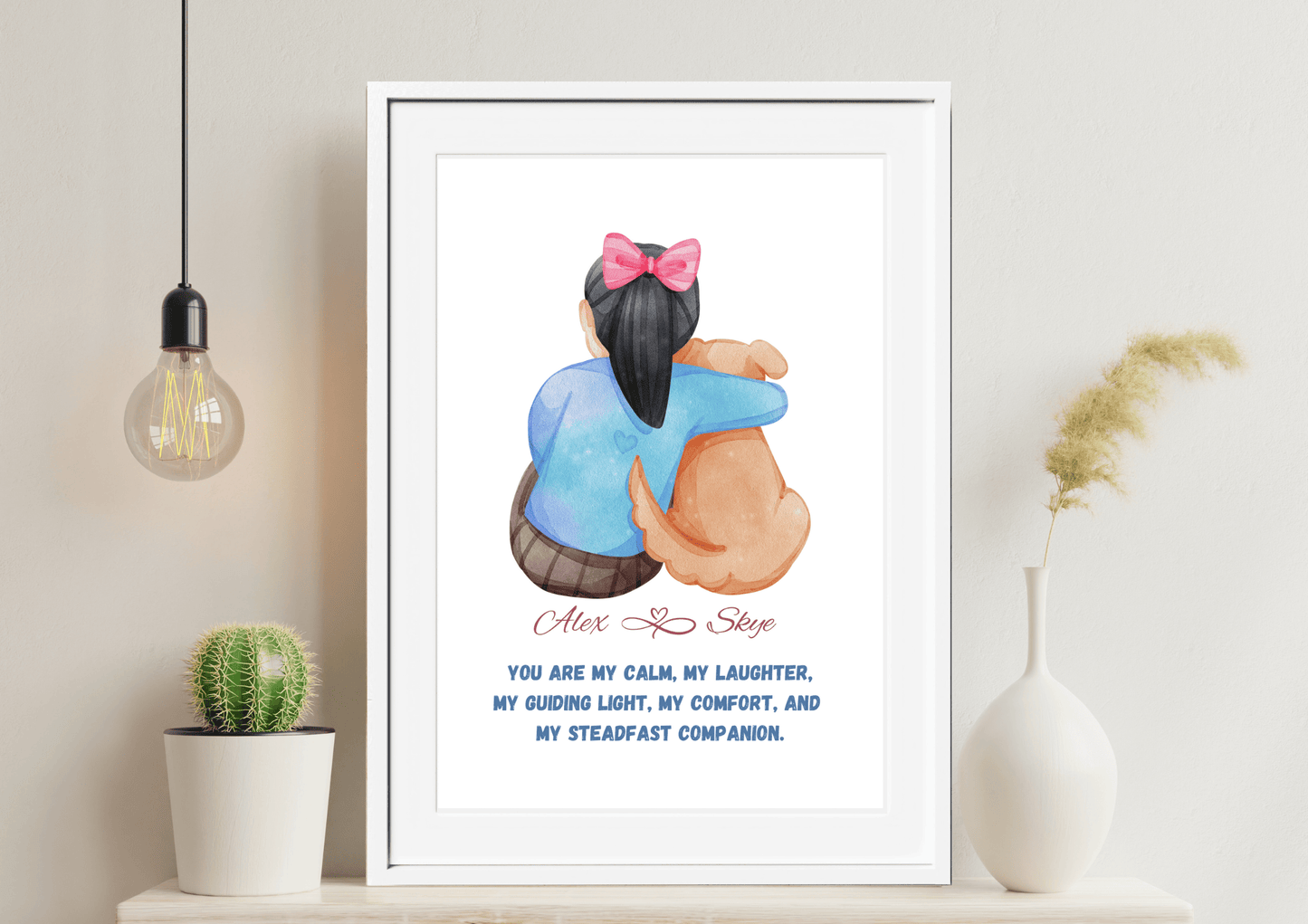 Personalized Furry Friend Hug Wall Art