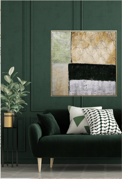 HP003 Neutral Abstract Acrylic Hand-Painted Wall Decor