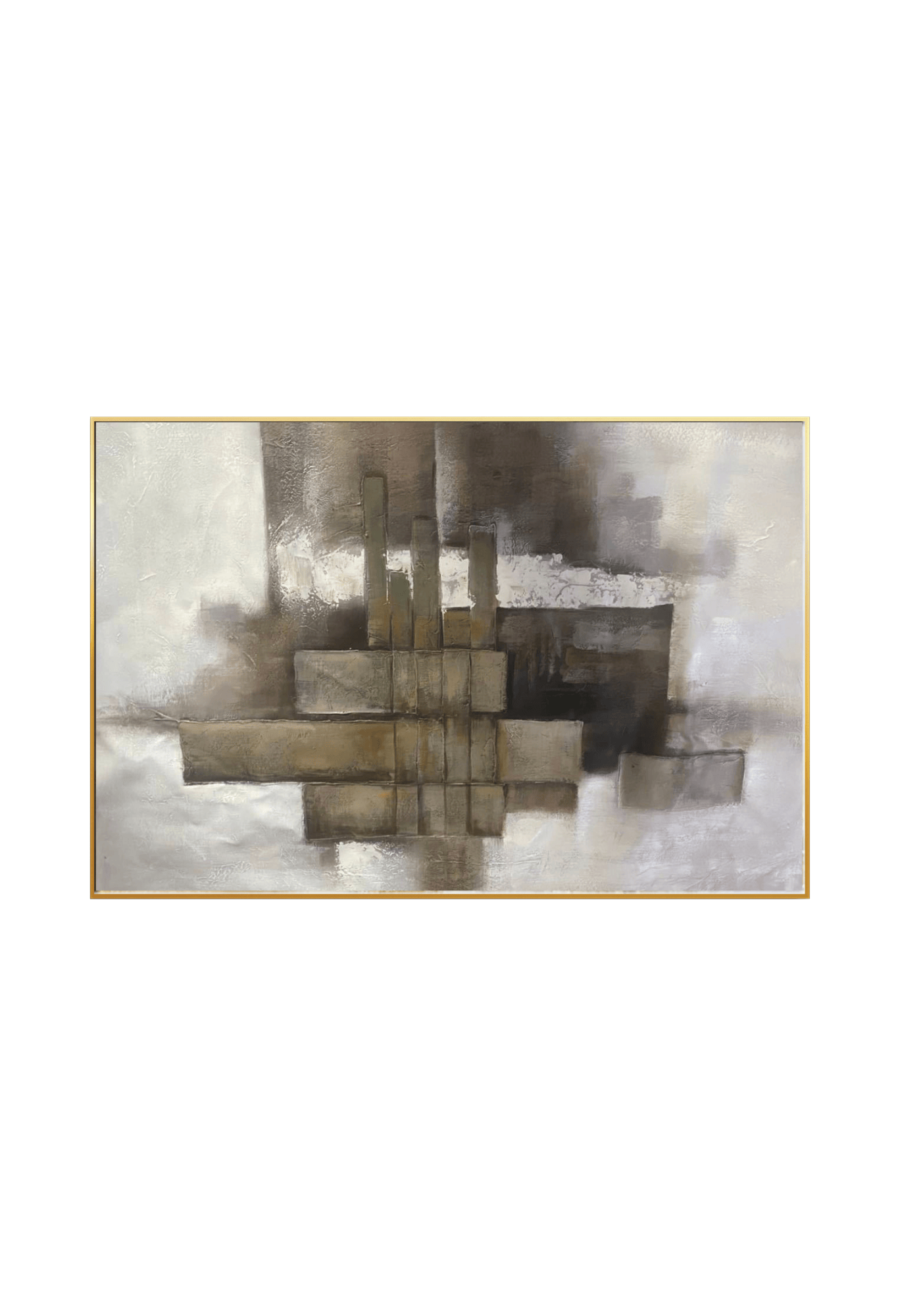 HP036 Minimalist Neutral Hand-Painted Wall Decor