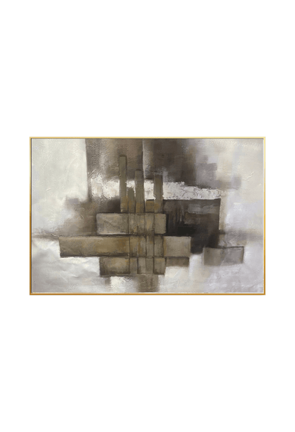 HP036 Minimalist Neutral Hand-Painted Wall Decor