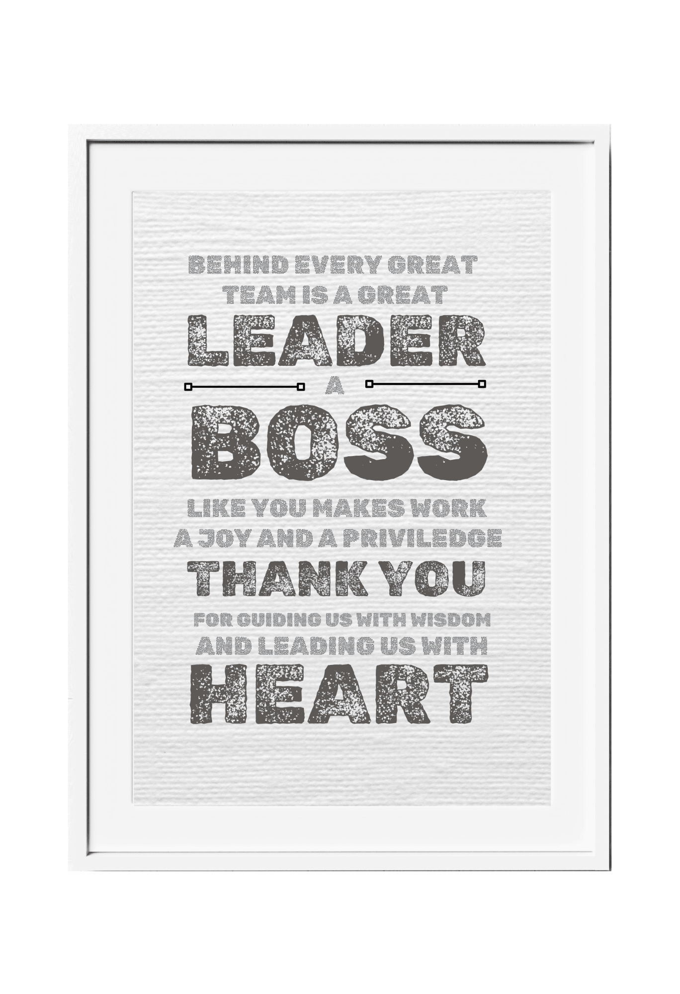 Personalized Thank You Boss Wall Art
