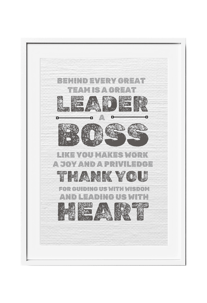 Personalized Thank You Boss Wall Art