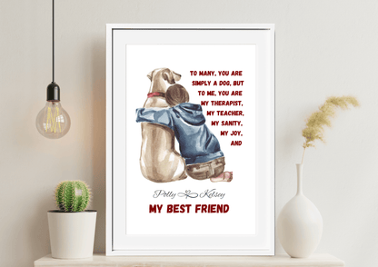 Personalized Fury Friend Hug Wall Art