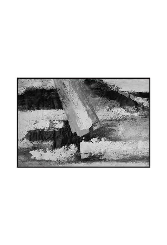 HP029 Abstract Gray and Bronze Hand-Painted Wall Decor