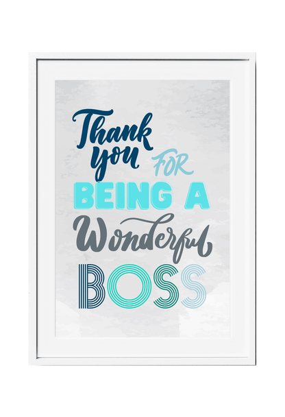 Personalized Thank You Boss Wall Art