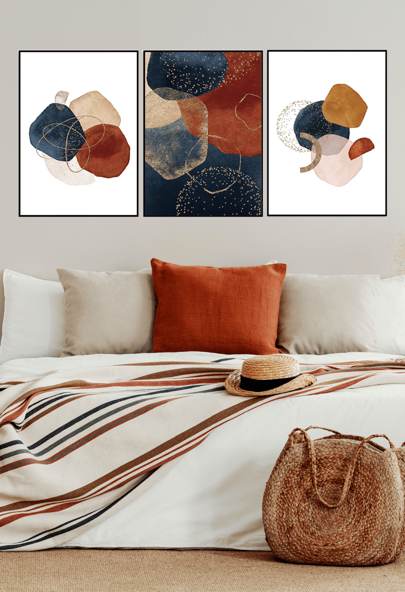 CP017 Nordic Abstract Pattern Canvas Prints Wall Decor