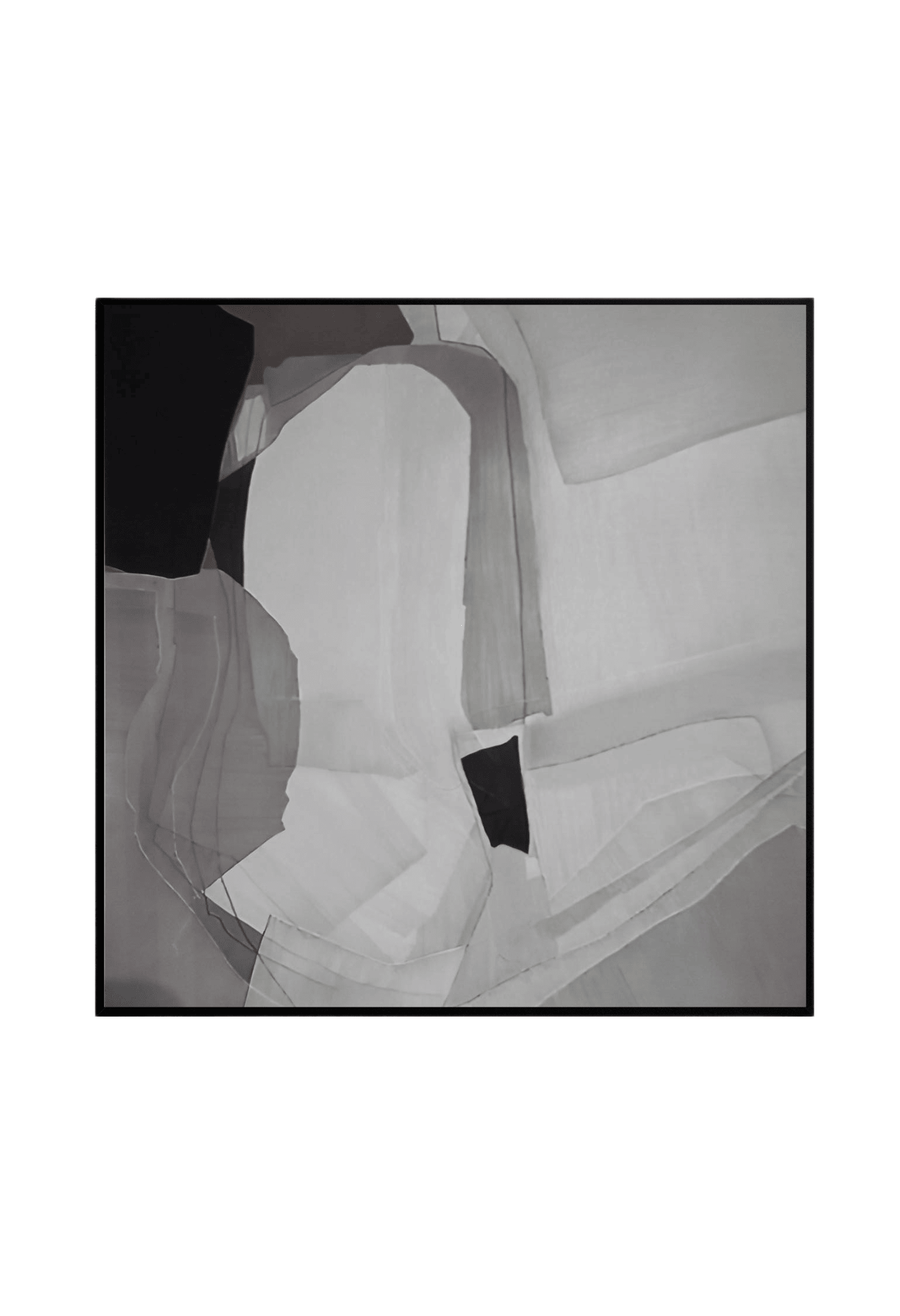 CP027126 Neutral Black, Brown, Beige, and White Abstract Design Canvas Prints Wall Decor