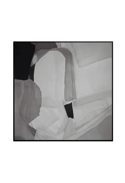CP027126 Neutral Black, Brown, Beige, and White Abstract Design Canvas Prints Wall Decor