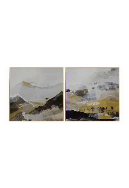 CP037038 Brown, Yellow and Beige Abstract Design Canvas Prints Wall Decor