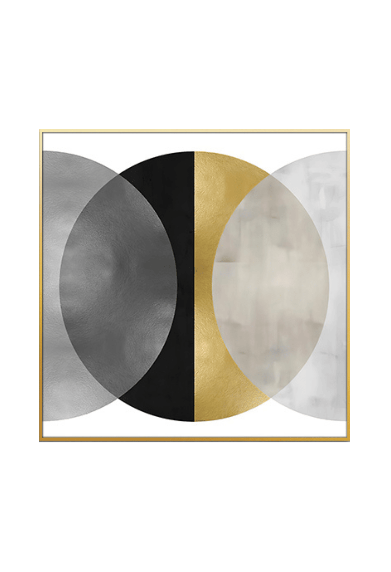 CP021022 Black, Gray and Gold Abstract Design Canvas Prints Wall Decor