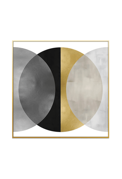 CP021022 Black, Gray and Gold Abstract Design Canvas Prints Wall Decor