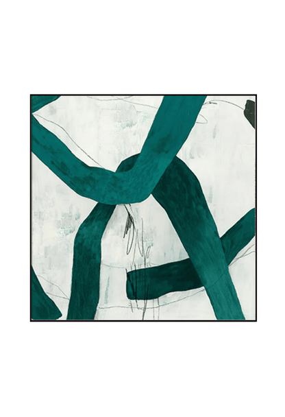 CP033034 Modern Shades of Green Abstract Design Canvas Prints Wall Decor