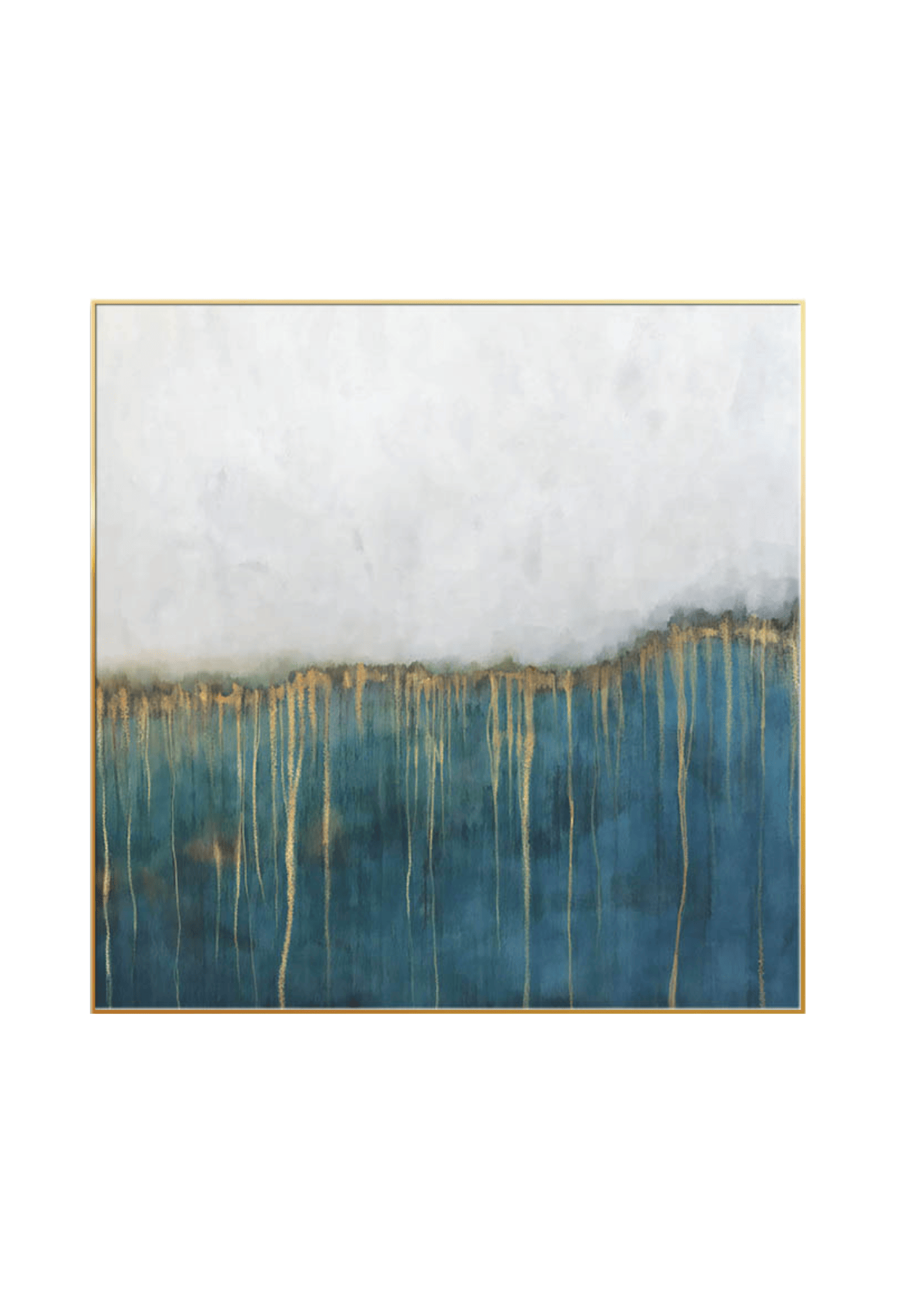 CP042043 Blue and Gold Abstract Design Canvas Prints Wall Decor