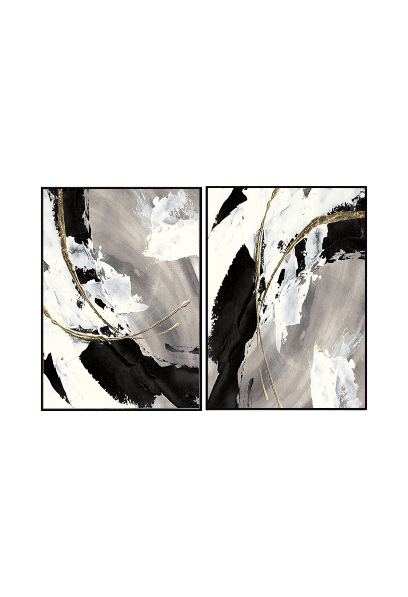 CP056057 Abstract Black, Brown and White Canvas Prints Wall Decor