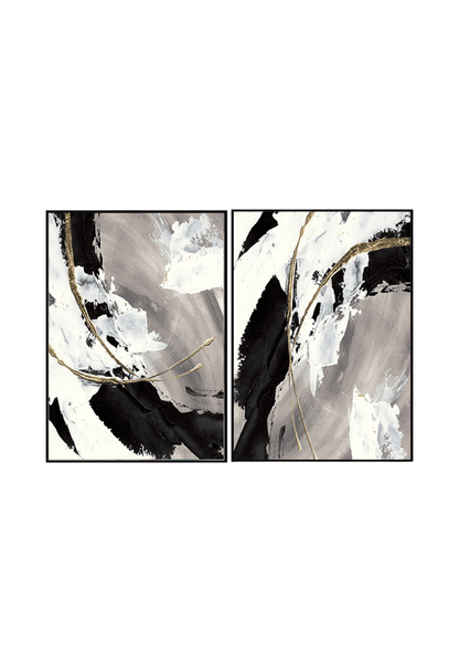 CP056057 Abstract Black, Brown and White Canvas Prints Wall Decor