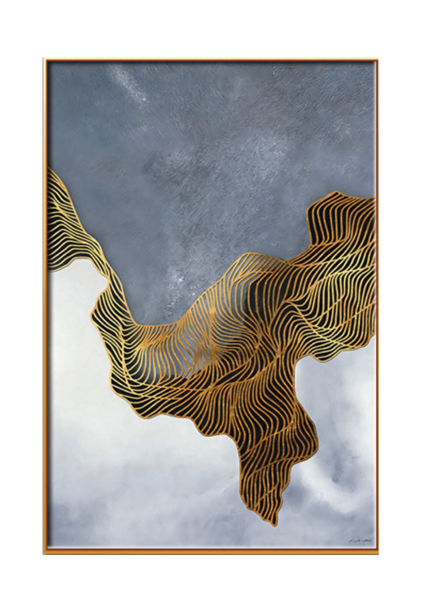 CP058059 Abstract Black, Grey and Gold Canvas Prints Wall Decor