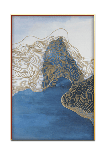 CP060061 Abstract Blue and Gold Canvas Prints Wall Decor