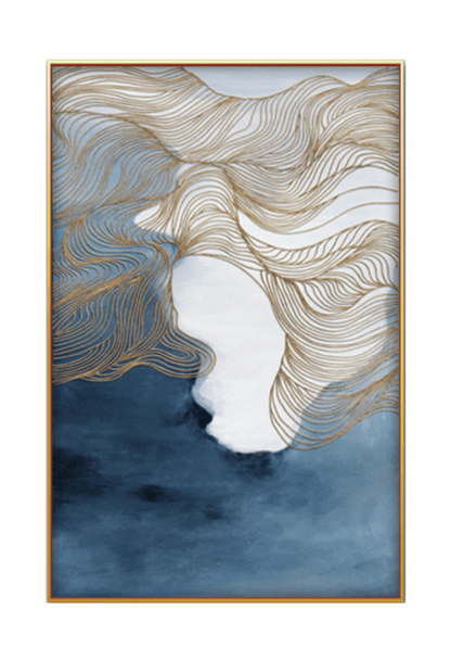 CP060061 Abstract Blue and Gold Canvas Prints Wall Decor
