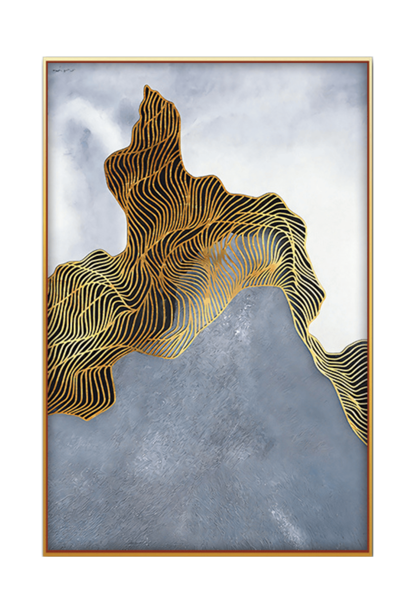 CP076077 Abstract Black, Grey and Gold Canvas Prints Wall Decor