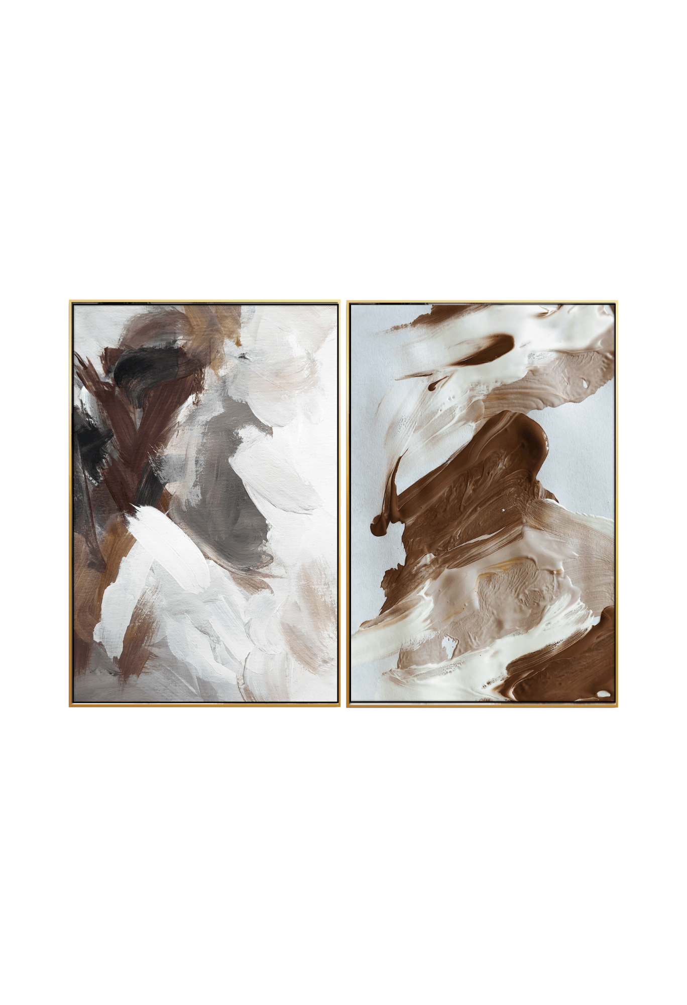 CP129130 Abstract Black, Brown and White Canvas Prints Wall Decor