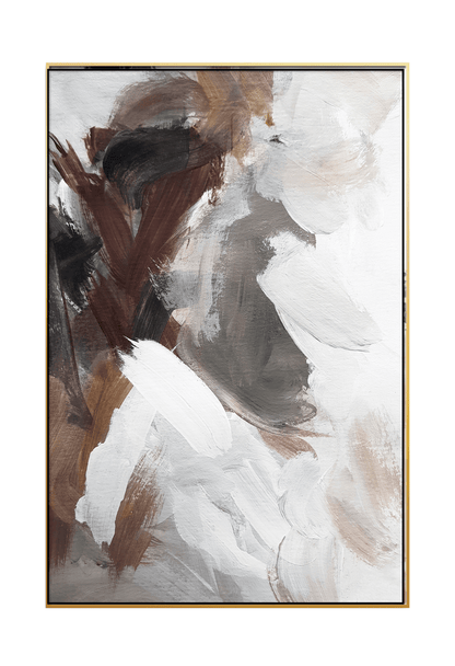 CP129130 Abstract Black, Brown and White Canvas Prints Wall Decor