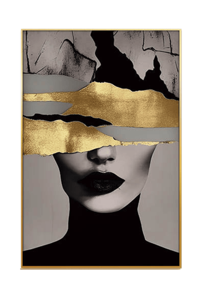 CP156 Gold Woman Canvas Prints Wall Decor