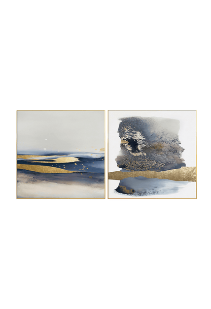 CP039040 Blue and Gold Abstract Design Canvas Prints Wall Decor