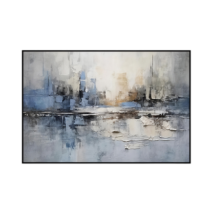 CP184 Blue Abstract Print Wall Decor