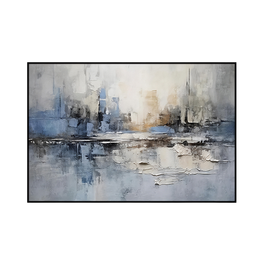 CP184 Blue Abstract Print Wall Decor