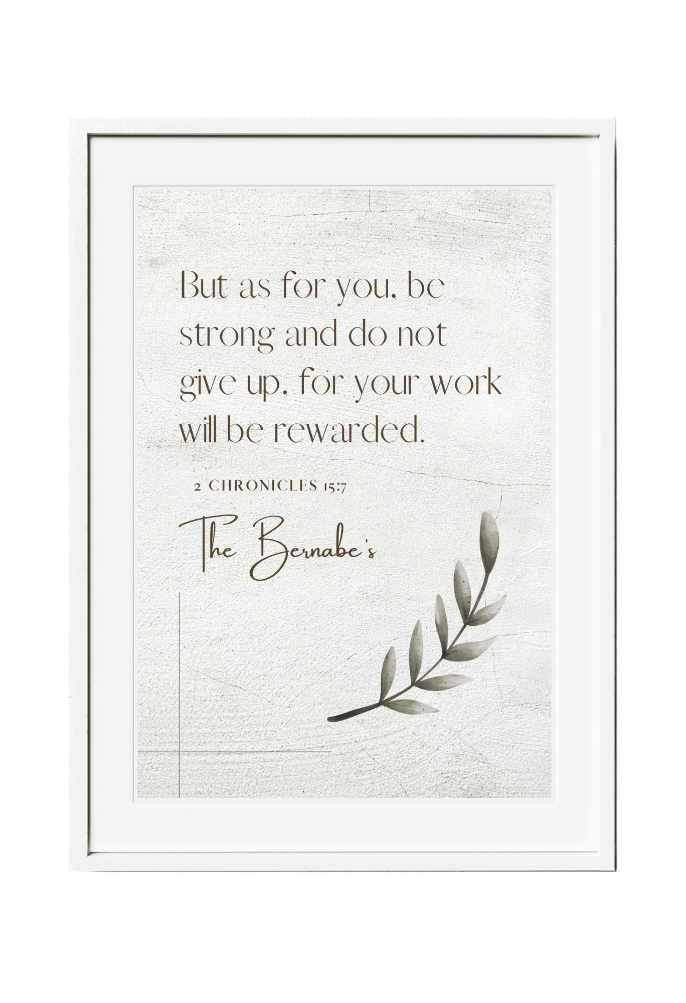 Personalized Family Bible Verse Wall Decor 2 Chronicles 15:7